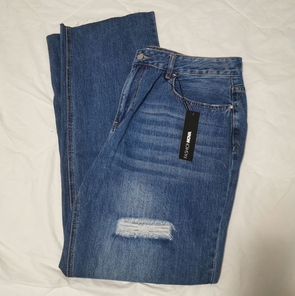 NWT Fashion Nova High Waist Straight Jeans Plus Size 14 - Picture 2 of 7